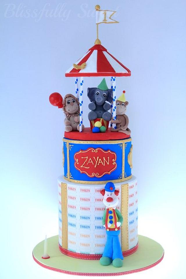 Roll up, Roll up Carnival Themed Cake cake by Jacki CakesDecor
