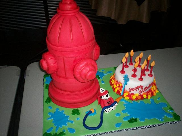 Fire Hydrant Cake