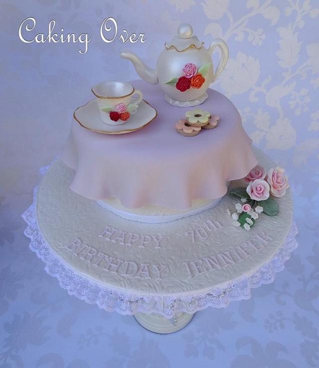 Tea party themed cake - Cake by Amanda Brunott - CakesDecor