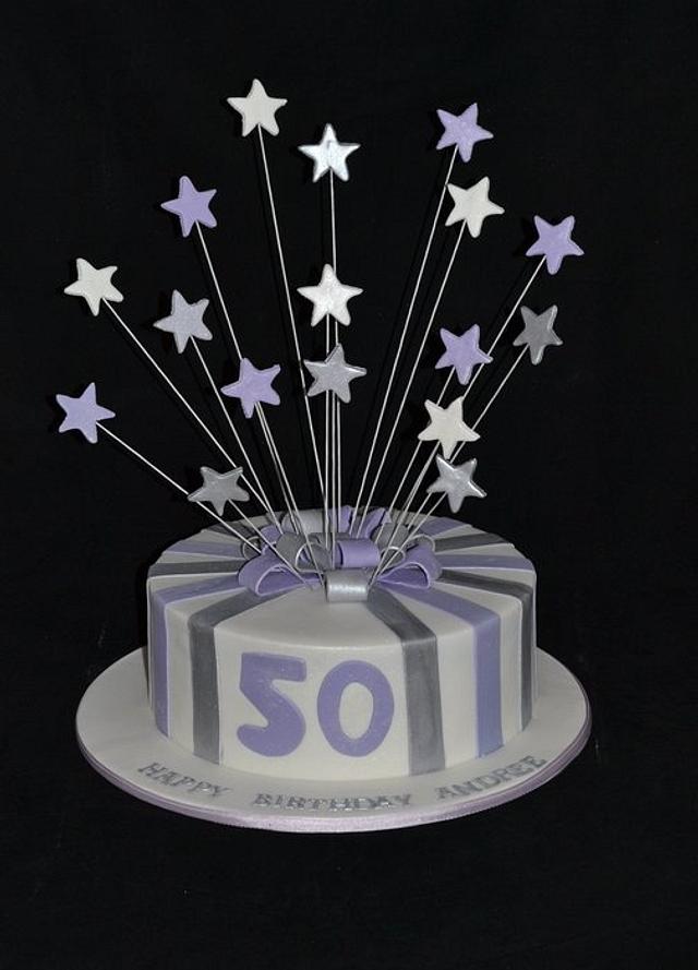 50th birthday cake - cake by Sue Ghabach - CakesDecor