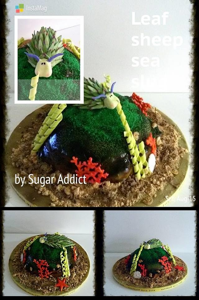 Leaf sheep sea slug - cake by Sugar Addict by Alexandra ...