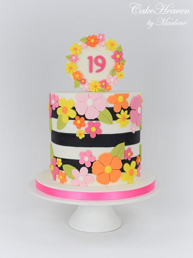 19 birthday cake