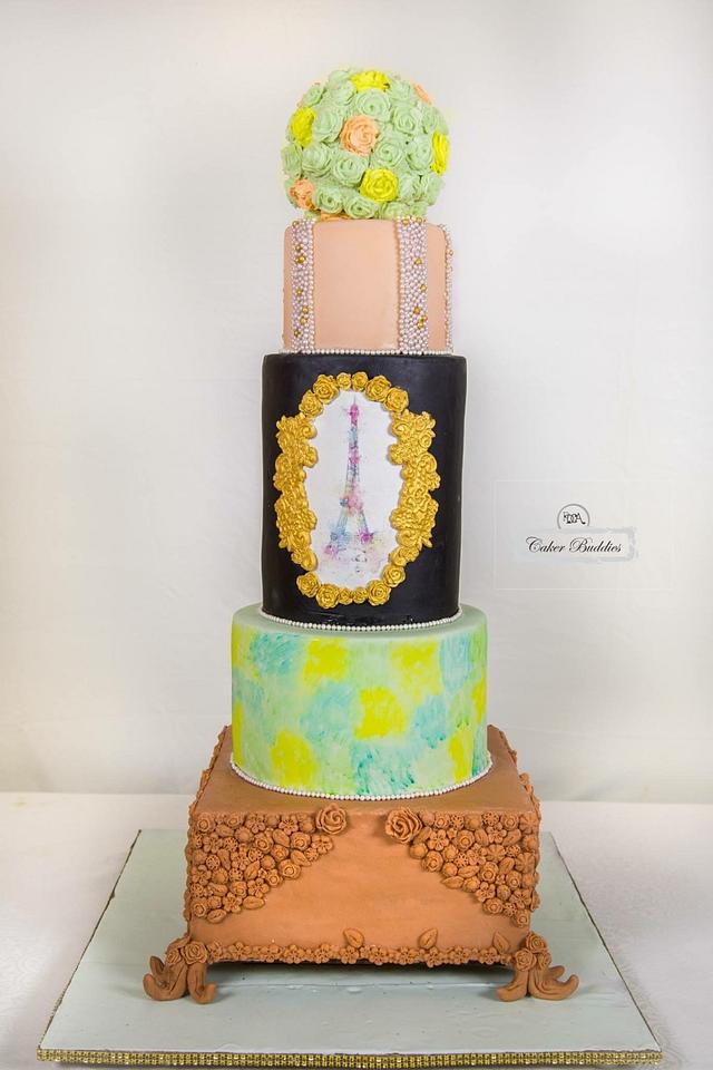 Gâteaux de voyage: travel cakes unpacked An evening in Paris - cake by Bakedpleasures - CakesDecor