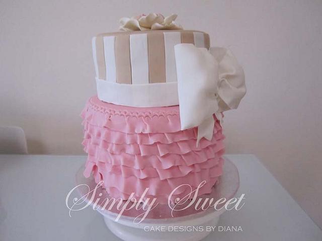 Baby Shower Cake - Frills and Stripes
