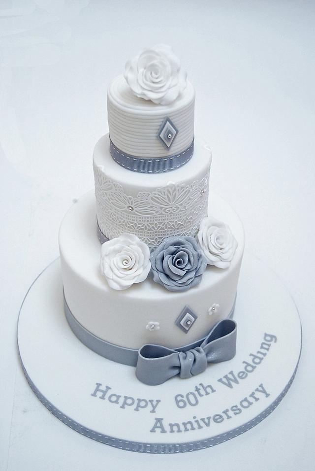 Diamond anniversary - Decorated Cake by The Chain Lane - CakesDecor