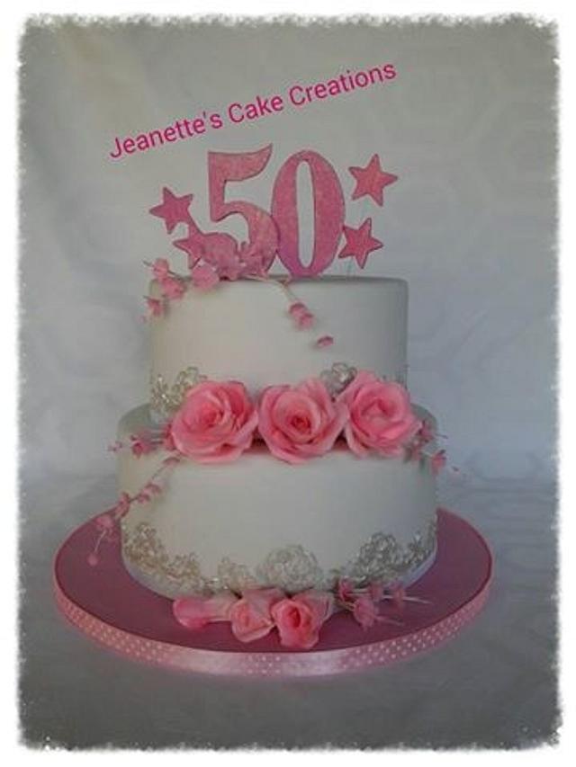 Rose birthday cake - Decorated Cake by Jeanette's Cake - CakesDecor