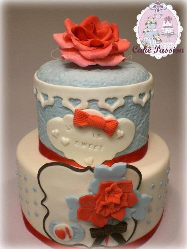 ShabbyScrap Cake Decorated Cake by CakePassion CakesDecor