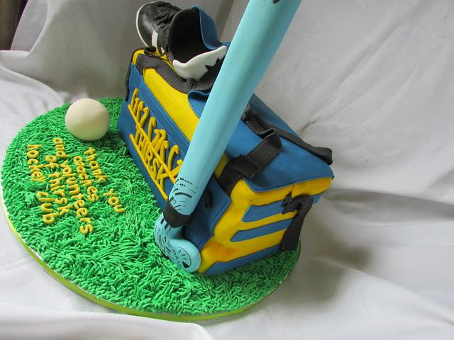 Hockey Stick And Kit Bag Cake By Jen Lofthouse Cakesdecor