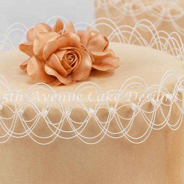 Delicate Oriental StringWork Decorated Cake by Bobbie CakesDecor