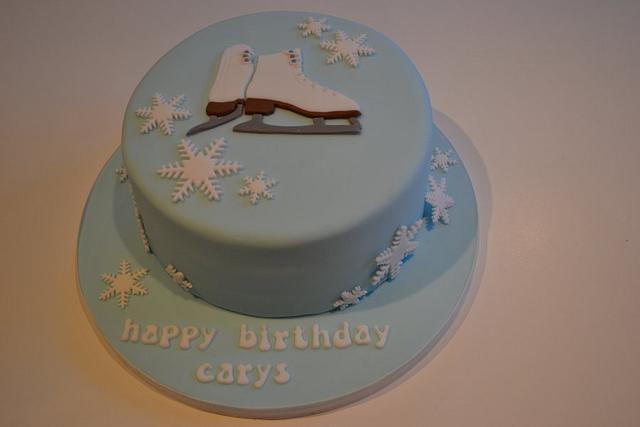 Ice Skating Birthday Cake