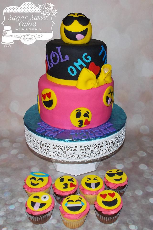 Emoji 13th Bday - Decorated Cake by Sugar Sweet Cakes - CakesDecor