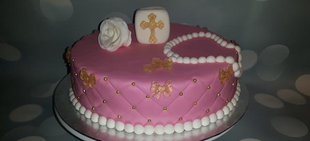 Communion Cake. - Decorated Cake by Pluympjescake - CakesDecor