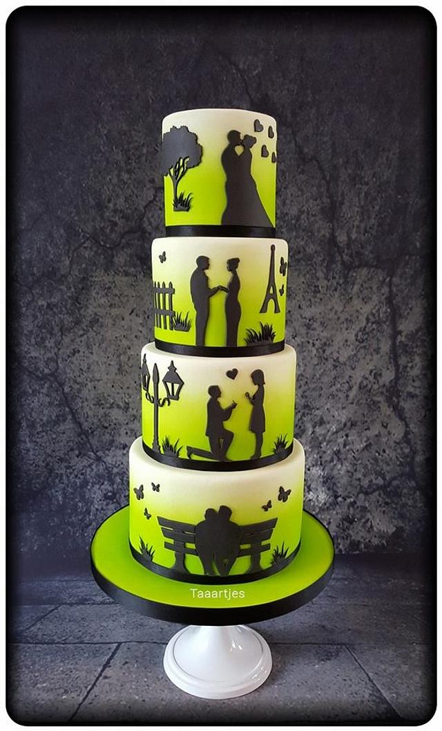 Love Story Wedding Cake