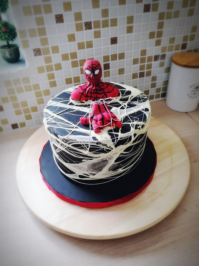 Halloween Special Spider web Cake - Chocolate Cake with Cream Cheese  Frosting | yummyntasty.com