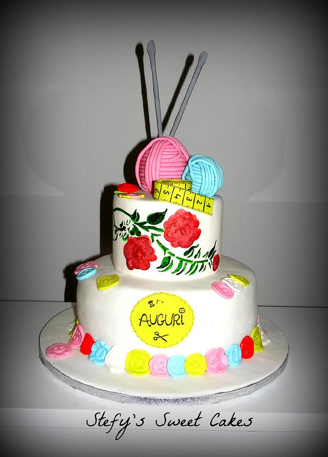 Sewing Cake - Decorated Cake by Stefania - CakesDecor