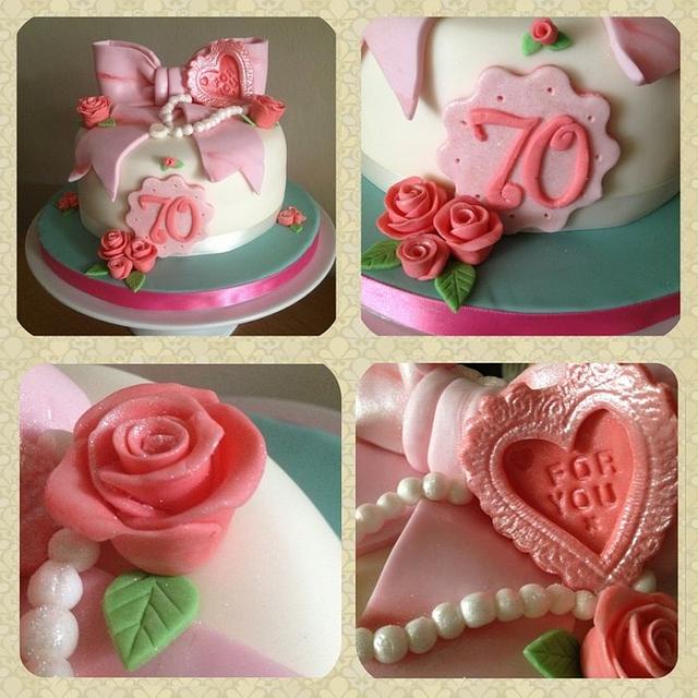 70th Birthday Cake - Cake by Lucie - CakesDecor