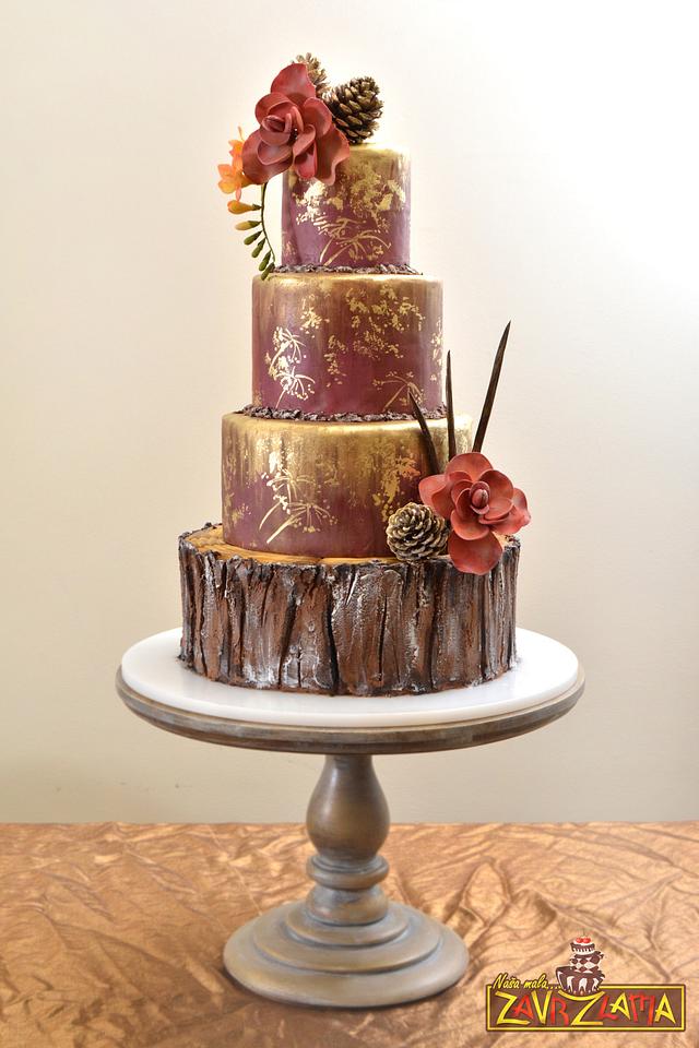 Rustic Chinese Wedding cake Cake by Nasa Mala Zavrzlama