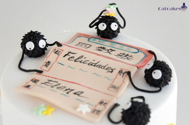 Spirited Away - Susuwatari Cake - Cake by Catcakes - CakesDecor