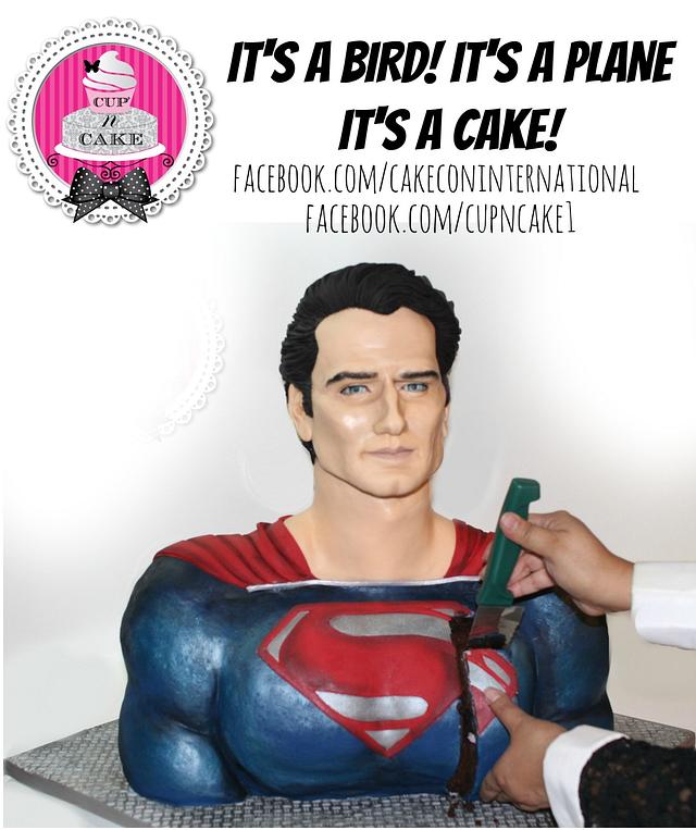 Superman bust cake for Cake Con Collaboration!