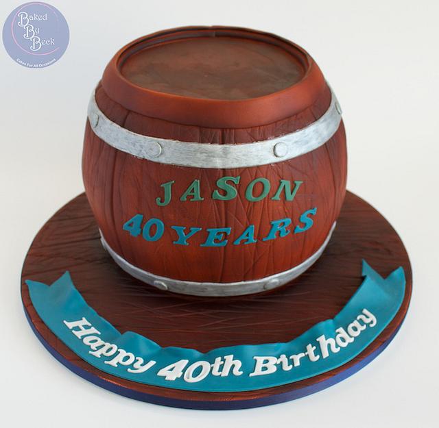 Whiskey Barrel - Decorated Cake by Baked By Beck - CakesDecor