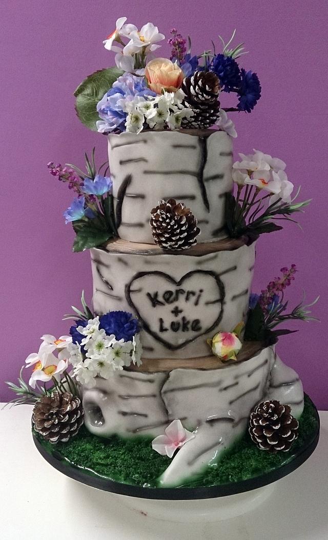 Tree Stump Wedding Cake Ideas