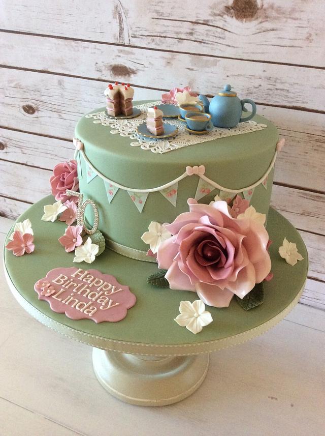 Afternoon Tea Decorated Cake by Anna Caroline Cake CakesDecor