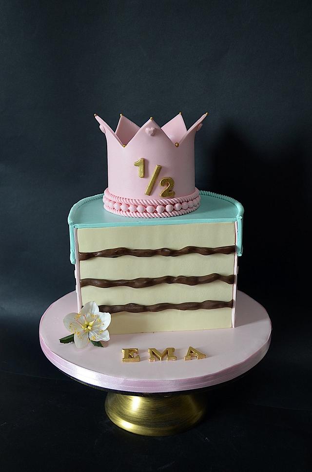 Half Birthday Half Cake Cake By Delice Cakesdecor