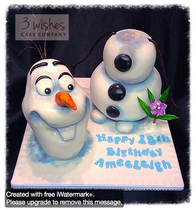 Olaf! - Decorated Cake by 3 Wishes Cake Co - CakesDecor