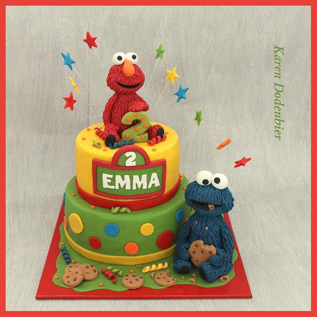 My first Sesame Street cake! - Decorated Cake by Karen - CakesDecor