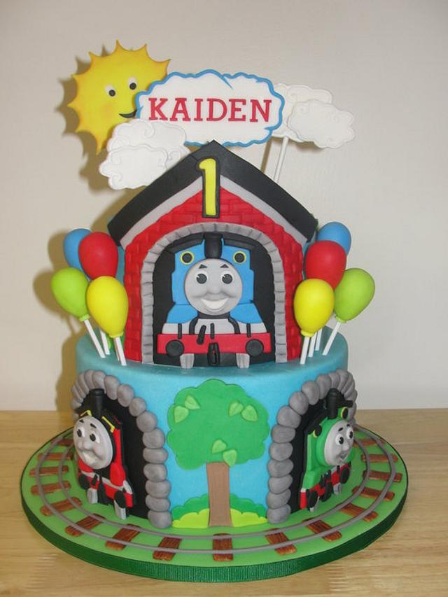 Thomas the Train 1st Birthday - Cake by Jessica Allard - CakesDecor