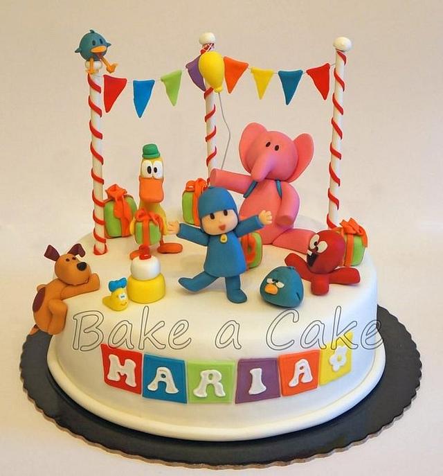 Pocoyo Party - Decorated Cake by bakeacakebp - CakesDecor