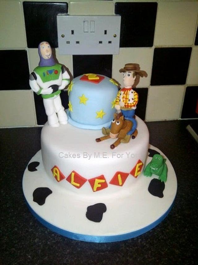 toy story two tier cake