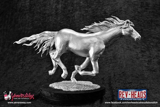 Realistic Wild Horse (Mustang) Chocolate Margarine Sculpture
