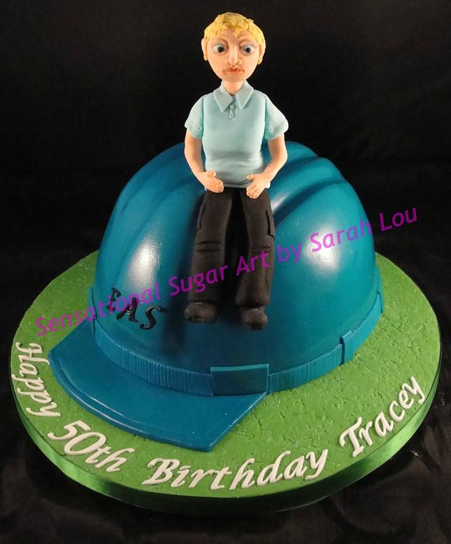 Hard Hat Cake Decorated Cake by Sensational Sugar Art CakesDecor