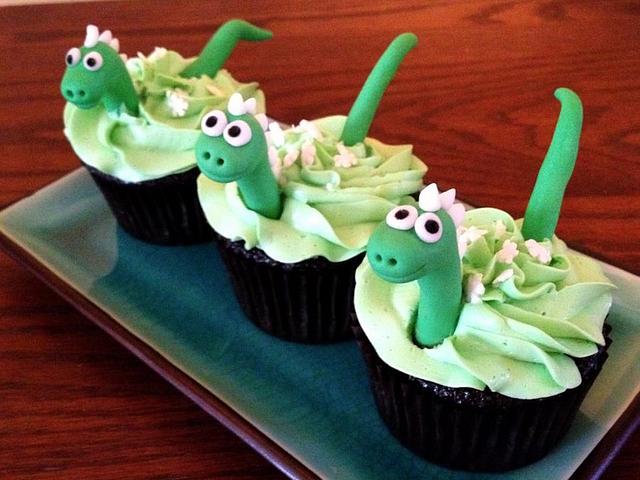 Dinosaur cupcakes are dino-mite!