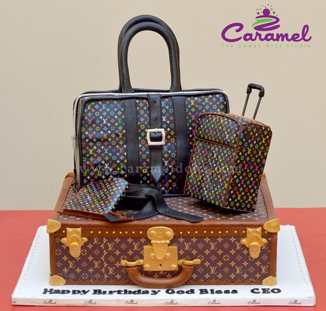 Louis Vuitton Handbag Cake - Decorated Cake by Louise - CakesDecor