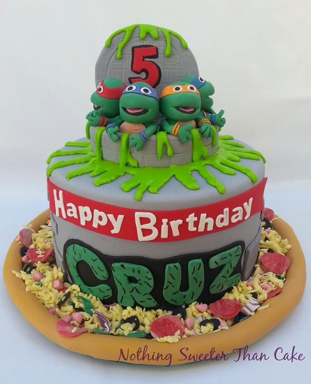 ninja turtles cake - Decorated Cake by Kylie @ Nothing - CakesDecor