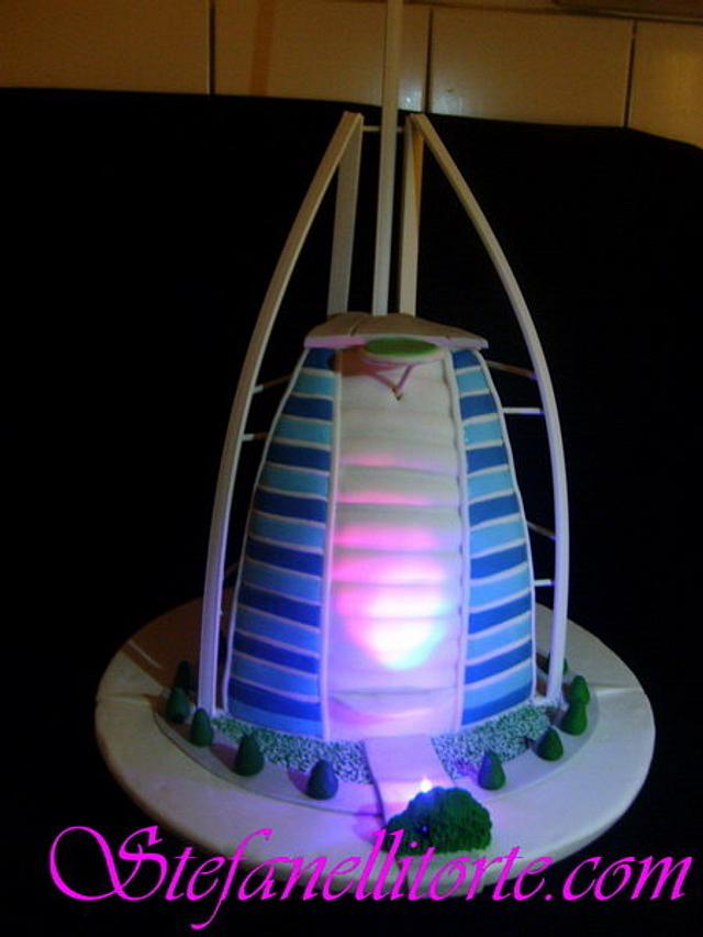 Burj al arab hotel cake,Dubai Decorated Cake by CakesDecor