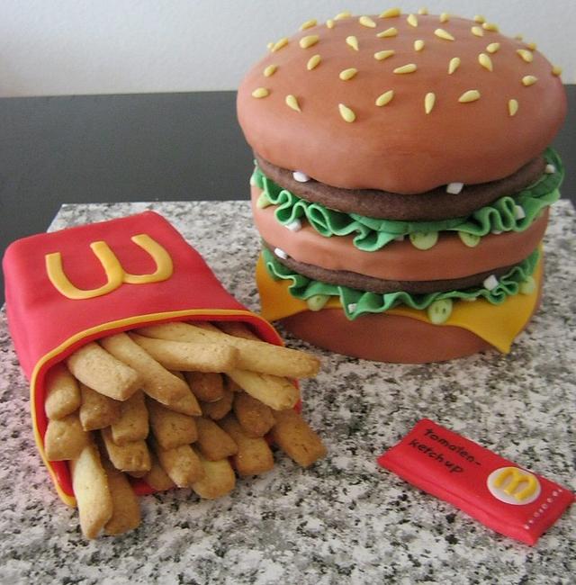 Fast Food Menu - Decorated Cake by Quendel - CakesDecor