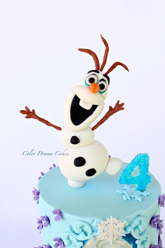 Frozen themed cake - Cake by Color Drama Cakes - CakesDecor