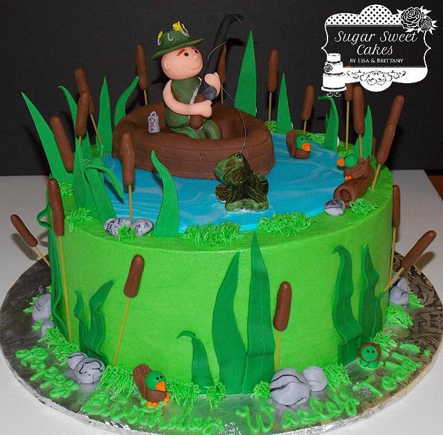 Gone Fishing - Decorated Cake by Sugar Sweet Cakes - CakesDecor