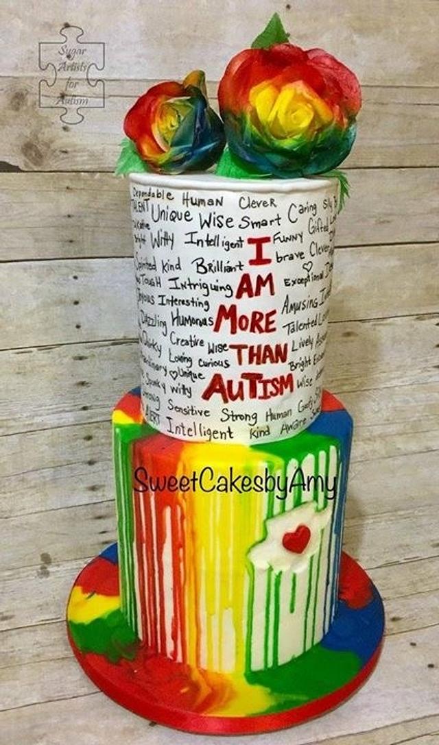 I Am More Than Autism Decorated Cake By Amy Erb Cakesdecor