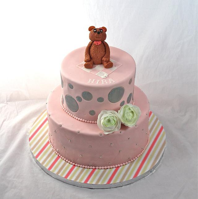 Baby bear baby shower cake - Decorated Cake by soods - CakesDecor