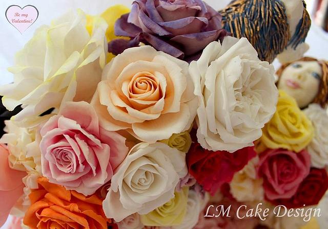 Be My Valentine Unicorn and Maiden Rose Cake