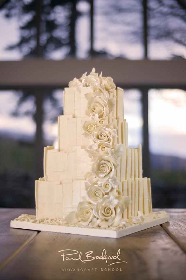White Chocolate Shard Cake By Paul Bradford Sugarcraft Cakesdecor