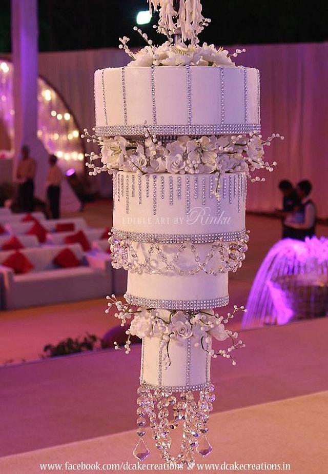 White Chandelier Cake - Cake by D Cake Creations® - CakesDecor