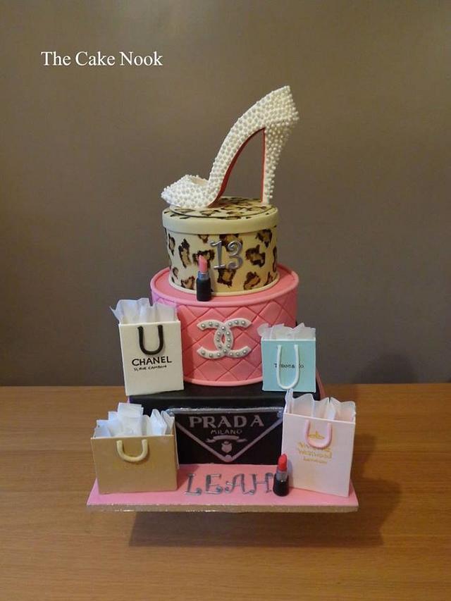 Designer Shopping inspired cake