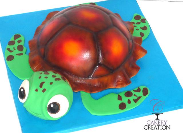 3D CartoonTurtle Cake - Decorated Cake by Cakery Creation - CakesDecor