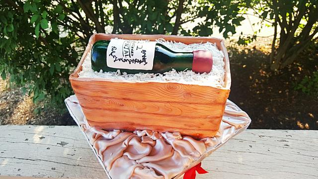 Wine bottle cake - Decorated Cake by Garima rawat - CakesDecor