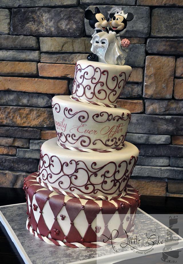 Mickey Mouse Topsy Turvy Wedding Cake